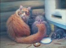 КОТ ТАМ. – Уезжают, – домовой Еремей растерянно глядел на бывших жильцов... КОТ ТАМ. – Уезжают, – домовой Еремей растерянно глядел на бывших жильцов...